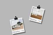 Instant Photo Clipped on Wall Mockup, a Product Mockup by Bartama Graphic (Thumbnail 3 of 4)
