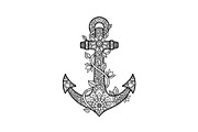 Ornamental Anchor Silhouette SVG, an Illustration by Designs_River (Thumbnail 31 of 31)