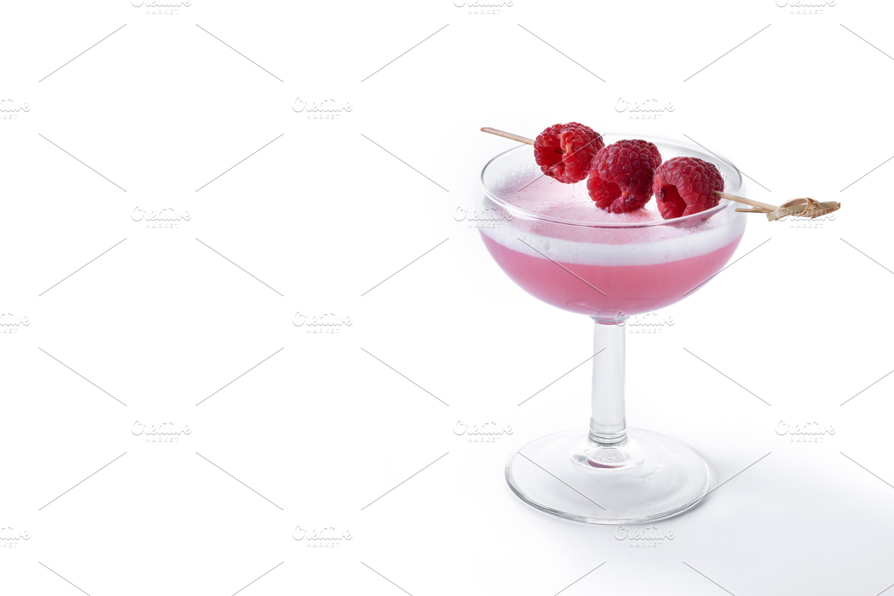 Elegant French Martini Cocktail isolated on white background, a Food & Drink Photo by etorres69