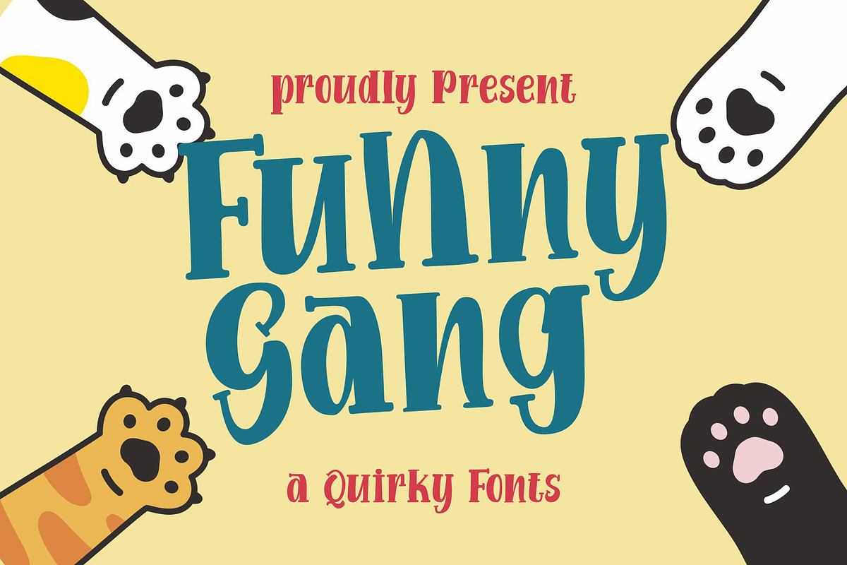 Funny Gang, a Font by Astageni (Photo 1 of 9)