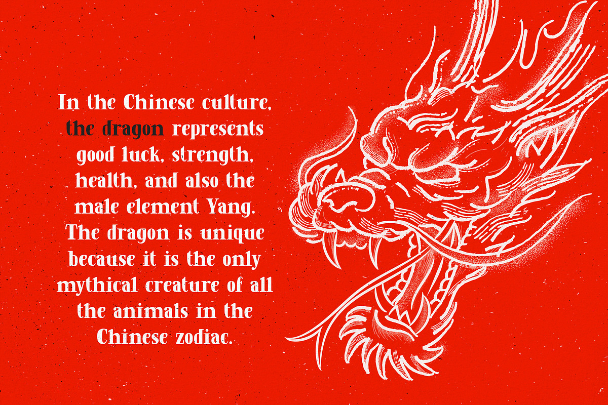 Golden Dragon - Hand-drawn Serif, a Serif Font by HipFonts (Photo 2 of 10)
