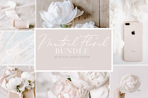 Neutral Floral Styled Stock Photos