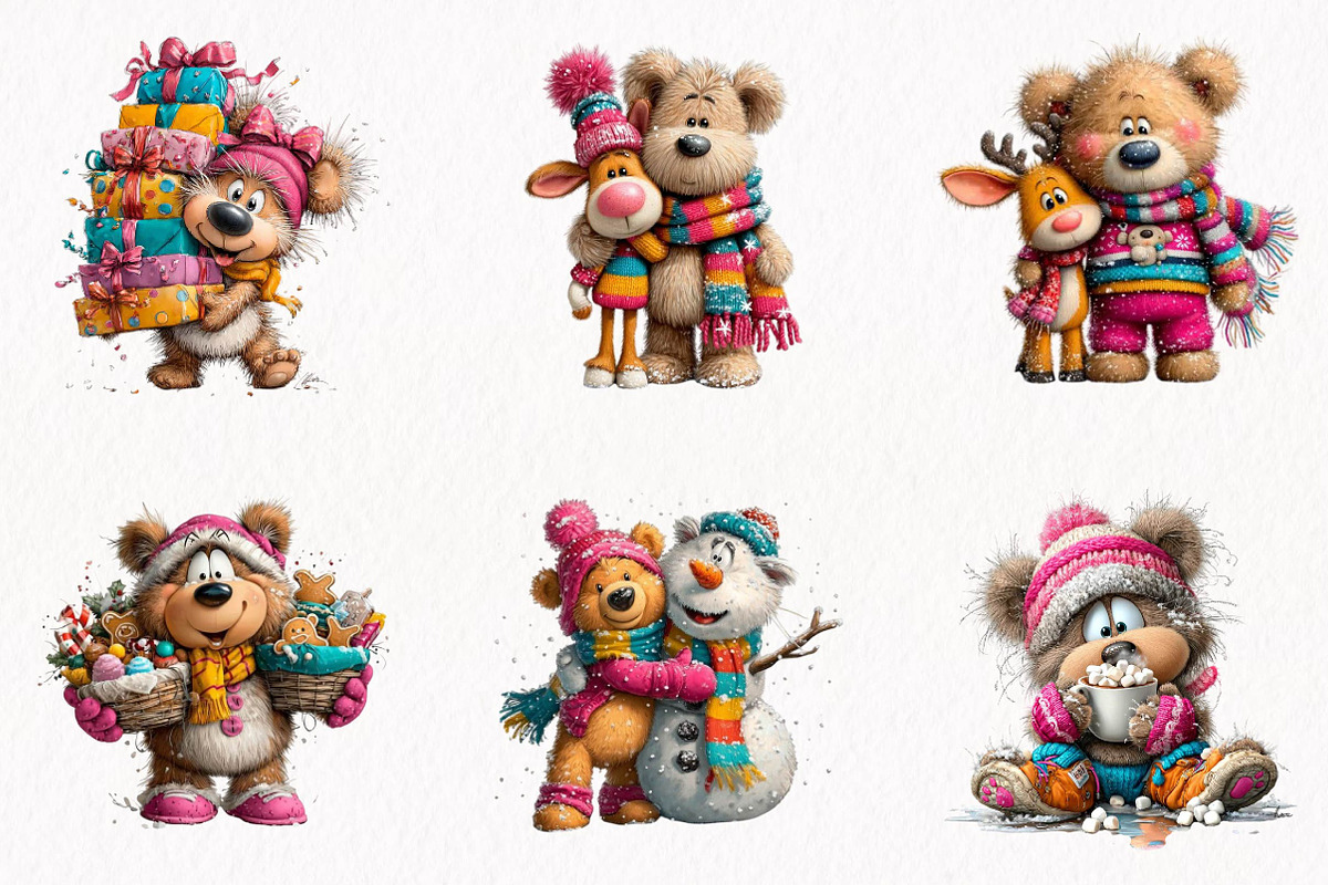 Whimsical Christmas Teddy Bear, a Seasonal Illustration by fashionaddict (Photo 3 of 7)