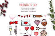 Valentine's Day Collection, a Background Graphic by Hand drawn Boutique (Thumbnail 3 of 8)