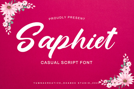 Saphiet - Casual Script Font, a Script Font by Dhabee