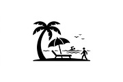 Coastal Paradise Silhouette Set, an Object Graphic by Creativeshirt (Thumbnail 2 of 3)