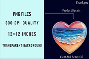 Retro Beach Heart PNG, an Illustration by SinaCreation (Thumbnail 4 of 5)