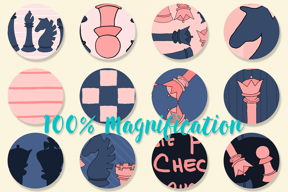 Chess Patterns in Pink and Blue, a Pattern Graphic by Northern Whimsy Design (Photo 2 of 4)