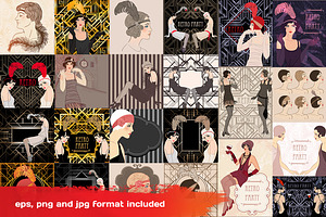 Art Deco Girls Illustrations Vol. 1