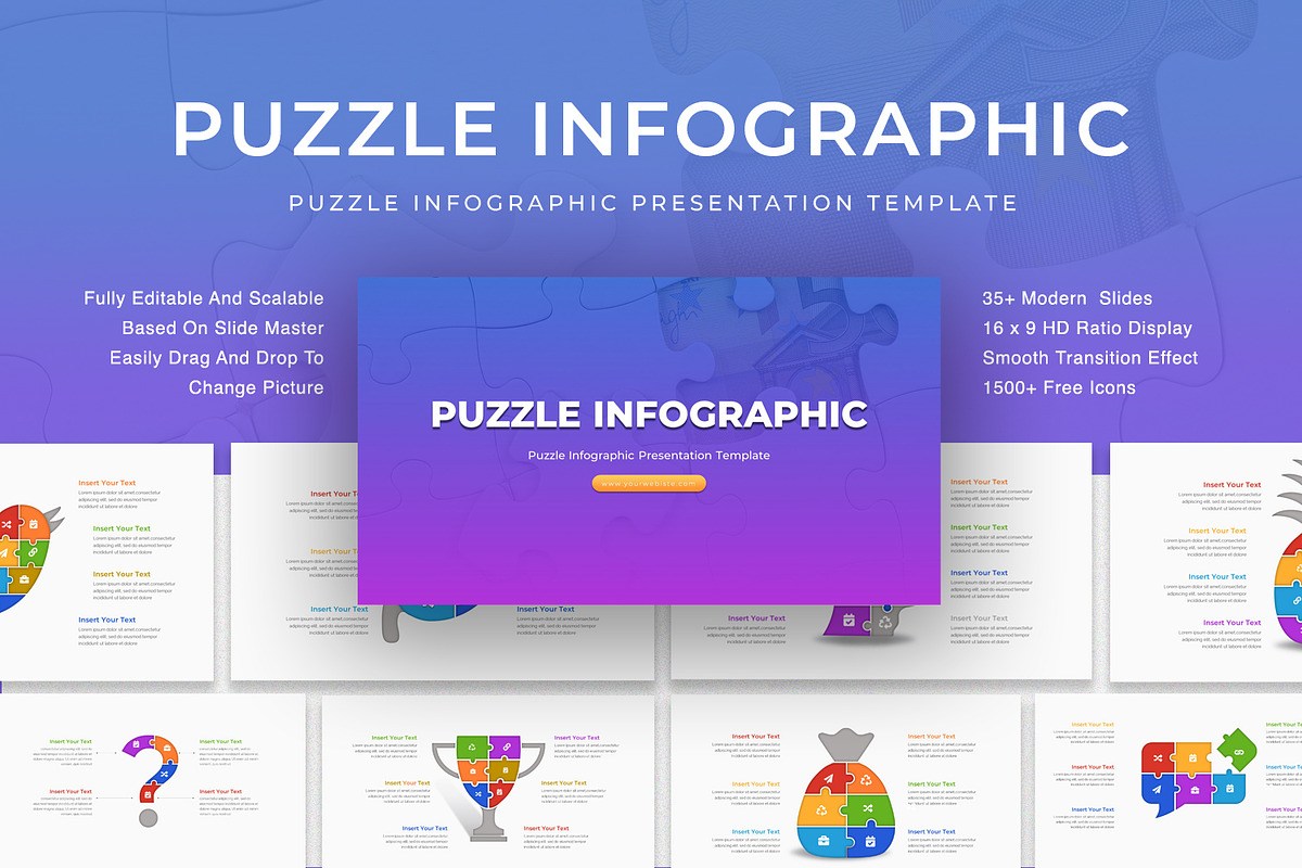 Puzzle Infographic Presentation, a Presentation Template by SlideStack (Photo 1 of 5)