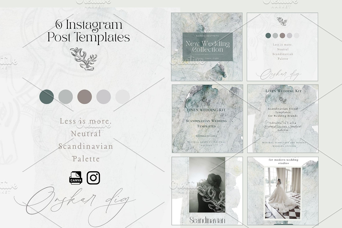 Scandinavian WeddingTemplates Bundle, a Social Media Template by Alisa Mikibith Art (Photo 13 of 23)