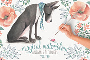 Magical Watercolor graphics Volume 2, an Animal Illustration by Lisa Glanz (Thumbnail 1 of 5)