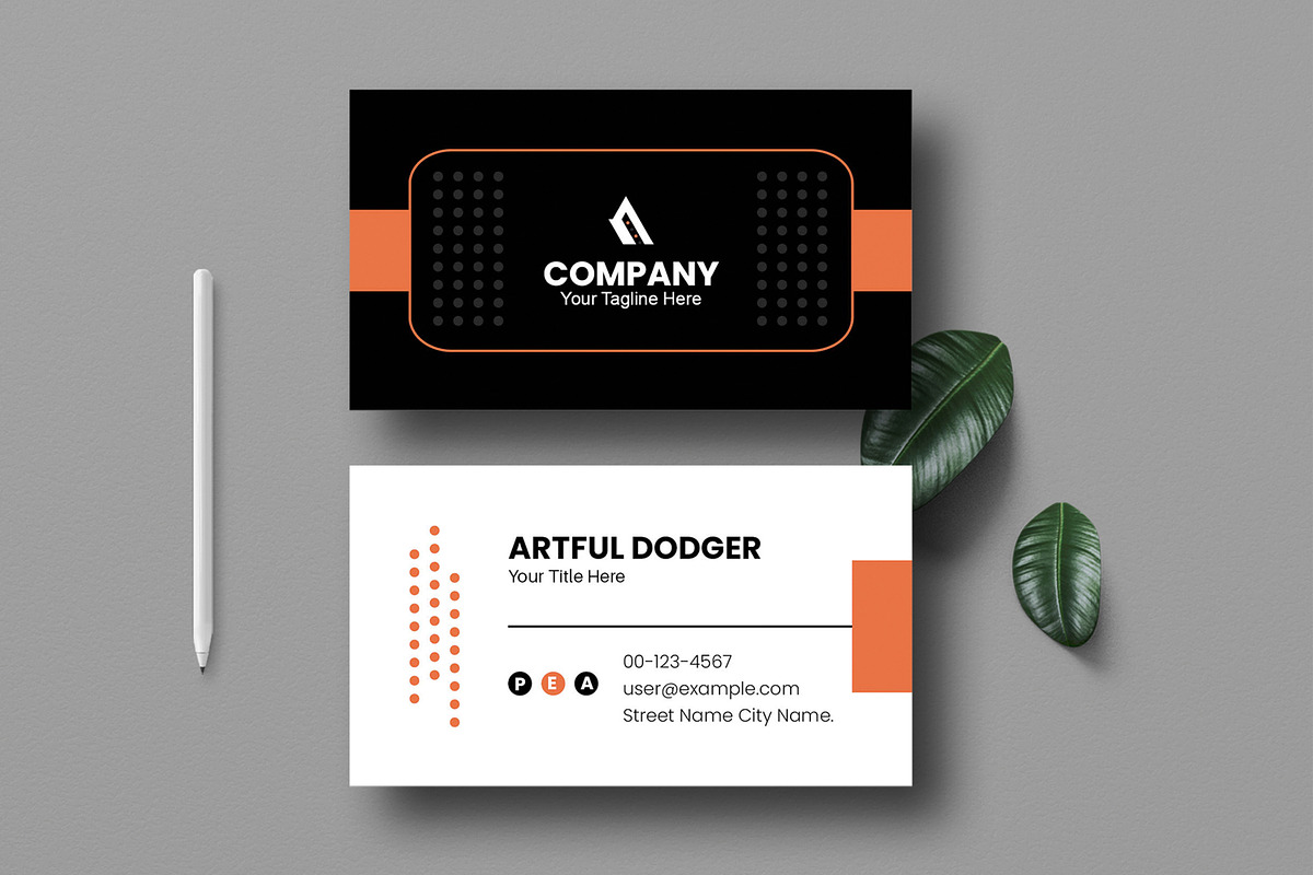 Modern Business Card Layout, a Print Template by MightyDesign (Photo 1 of 6)