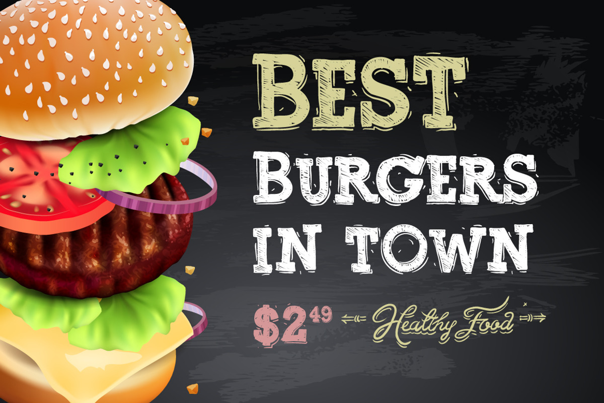 Chalkboard typeface, a Sans Serif Font by PREMIUMVECTOR (Photo 2 of 4)