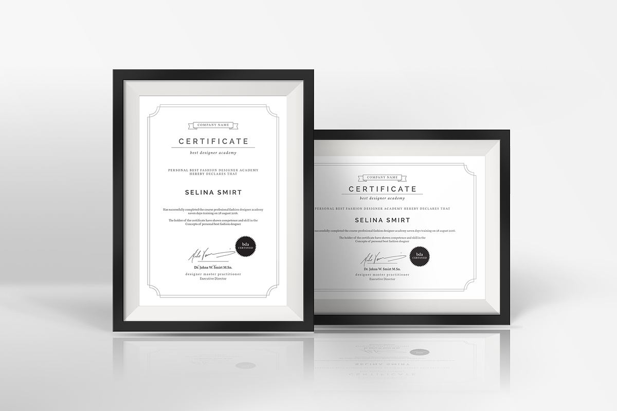 Clean Certificates, a Stationery Template by BOXKAYU (Photo 4 of 6)