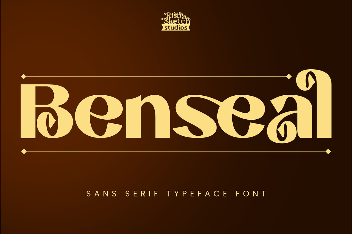 Benseal - Sans Serif Typeface Font, a Sans Serif Font by Rishsketch (Photo 1 of 16)