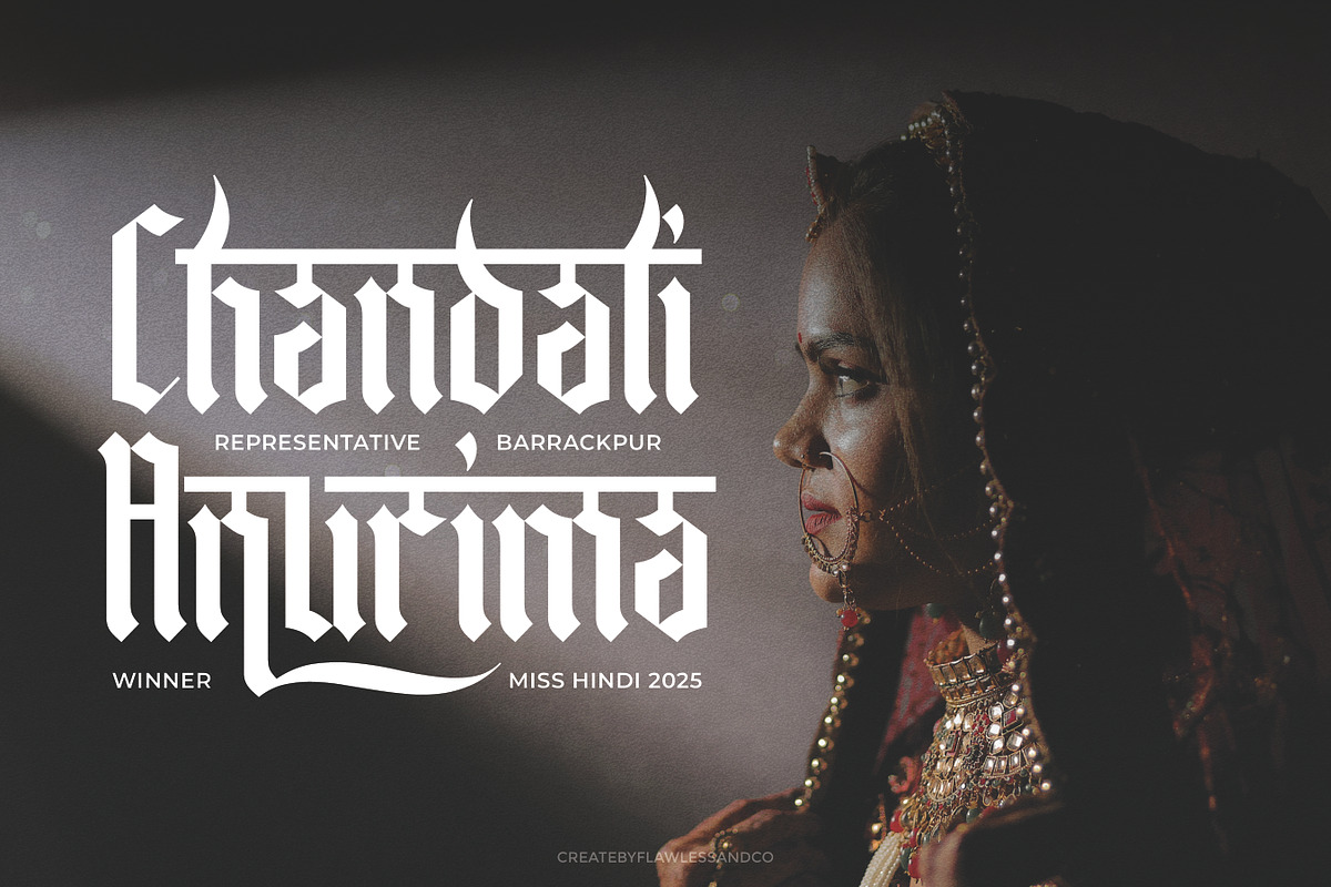 Bhavindra - Hindi Blackletter Font, a Blackletter Font by Flawless And Co (Photo 4 of 10)