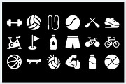 Sports Fitness Icons Logo, a Solid Icon by Vectorium Studio (Thumbnail 8 of 16)