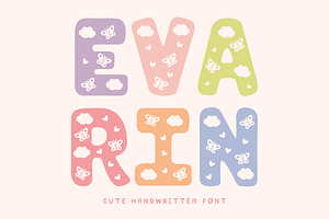 Evarin - Cute Decorative Font