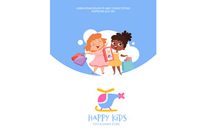 Toys store. placard template for, a Person Illustration by Onyx