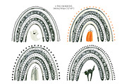 Halloween Clipart, Rainbows, Pattern, a Graphic by Valin Malin (Thumbnail 5 of 14)