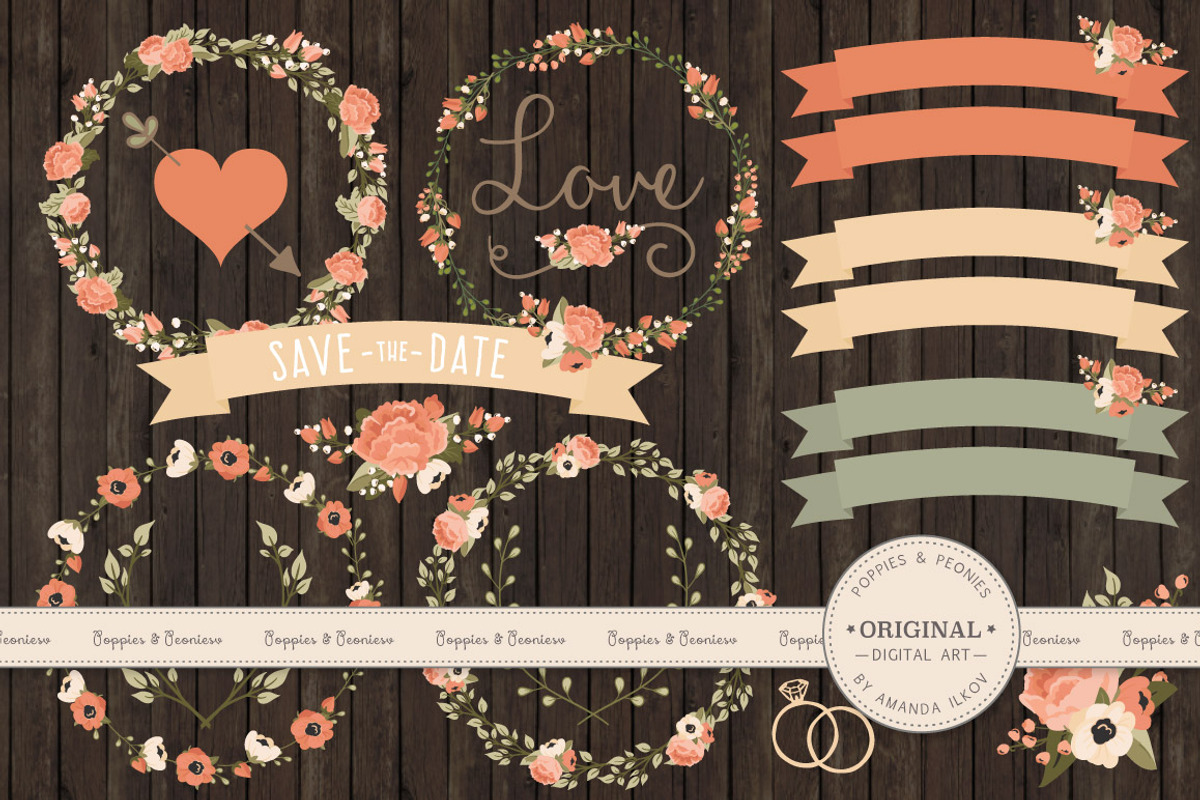 Wedding Floral Clipart & Vectors, a Graphic by Amanda Ilkov (Photo 2 of 4)