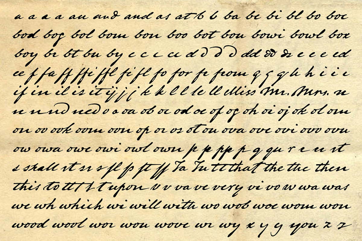 Austin Pen Bold, over-inked quill font preview 6
