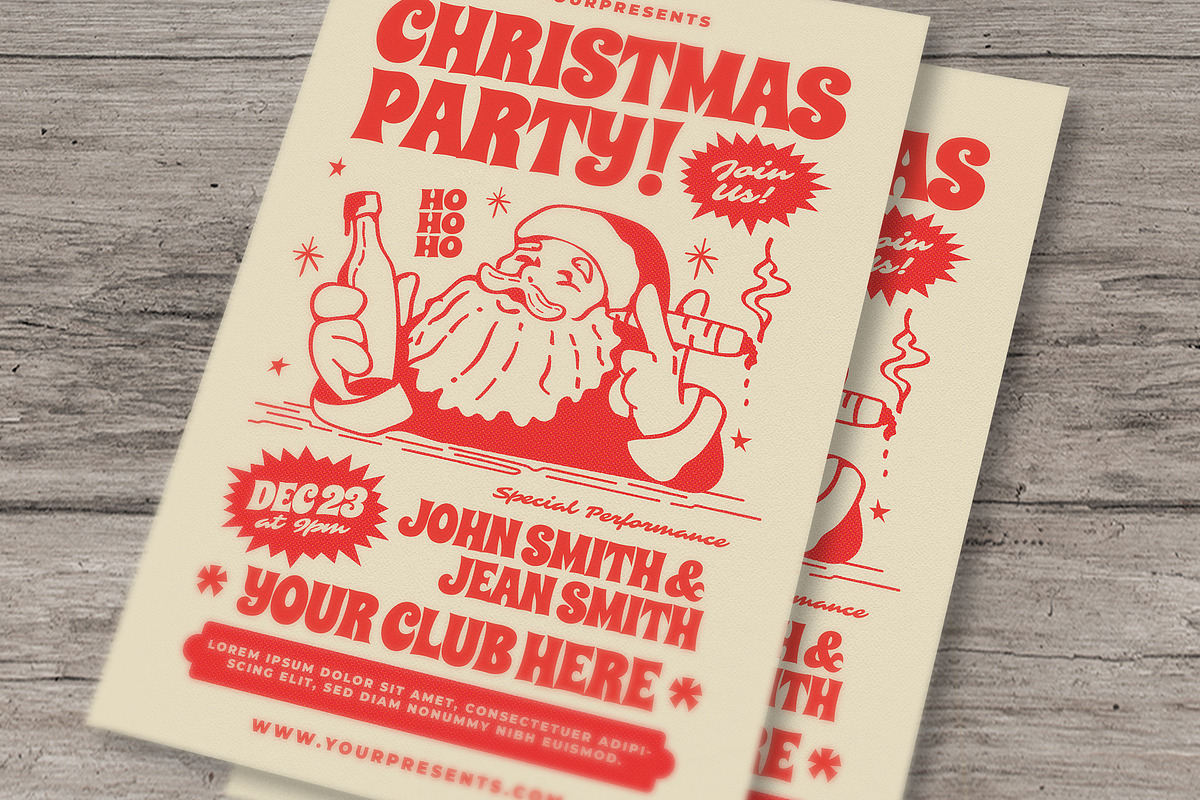 Christmas Party Flyer, a Flyer Template by lilyshop