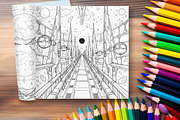 Alien Worlds Coloring Pages Bundle, a Brochure Template by LA Design (Thumbnail 10 of 10)