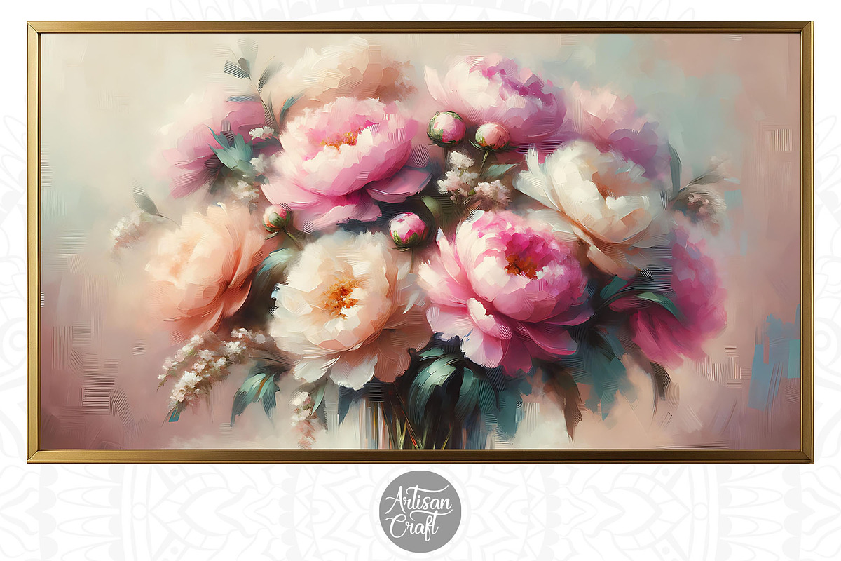 Peony Frame TV art, bouquet of peony, a Background Graphic by Artisan Craft (Photo 1 of 3)