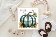 Autumn Plaid Pumpkin Clipart, an Illustration by CraftArtStudio (Thumbnail 6 of 6)