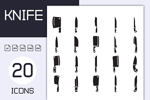 Kitchen Knife Glyph Icon