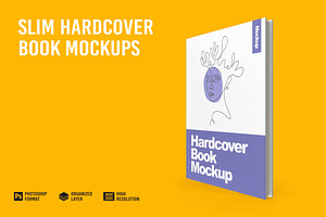 Slim Hardcover Book Mockup