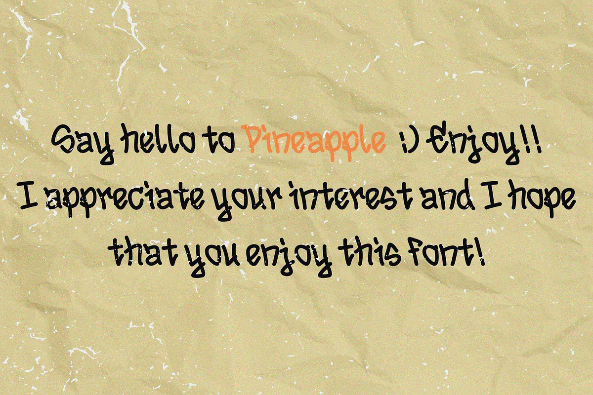 Pineapple Handwritten Font, a Handwritten Font by Ruddean2109 (Photo 10 of 10)
