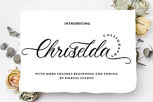 Chriselda - Modern Calligraphy, a Script Font by Fikryal Studio