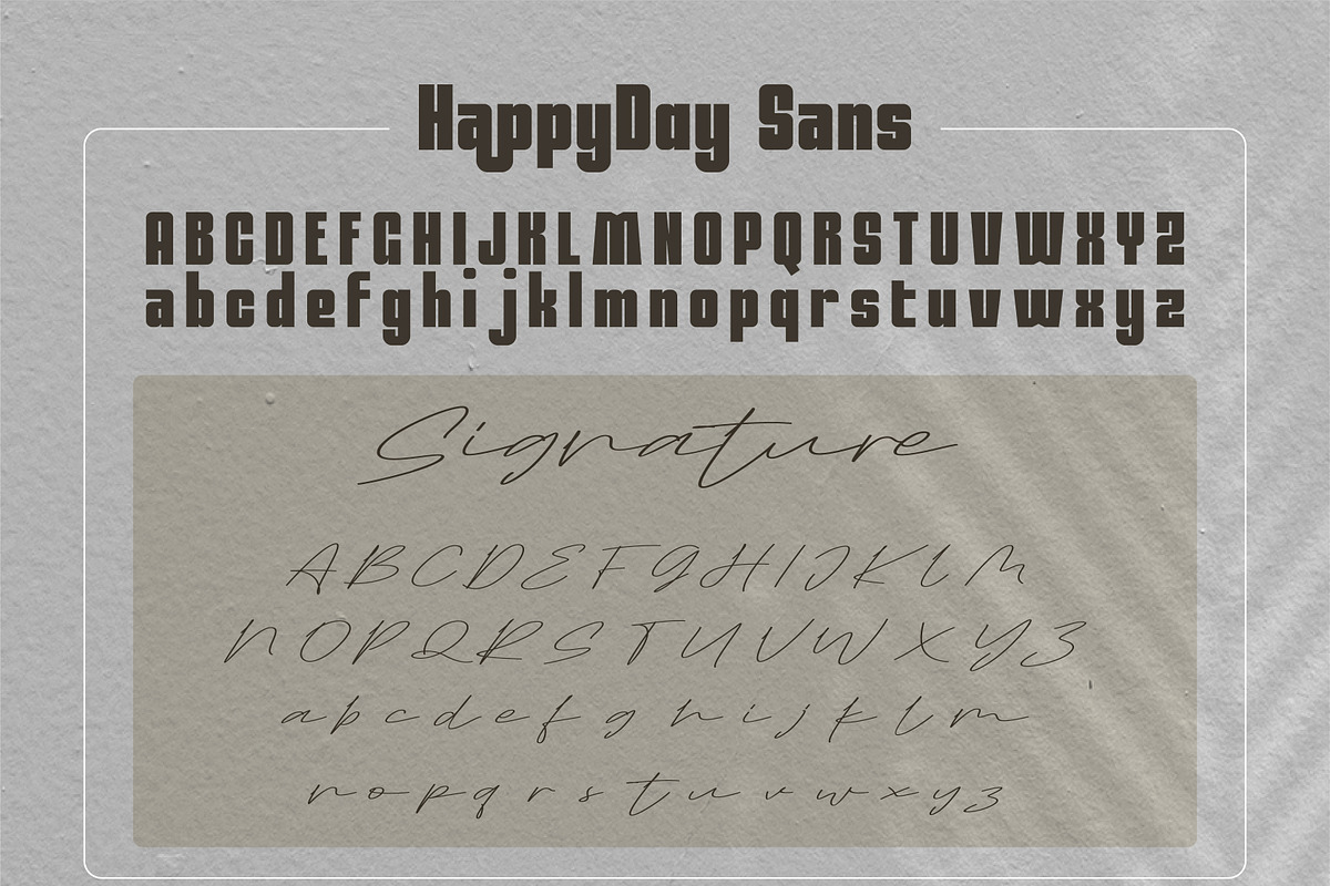 Happyday Script & Sans - Font Duo, a Script Font by Annivers Type (Photo 8 of 11)