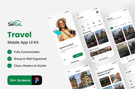 SetGo - Travel App UI Kit, an App Template by Zee UI