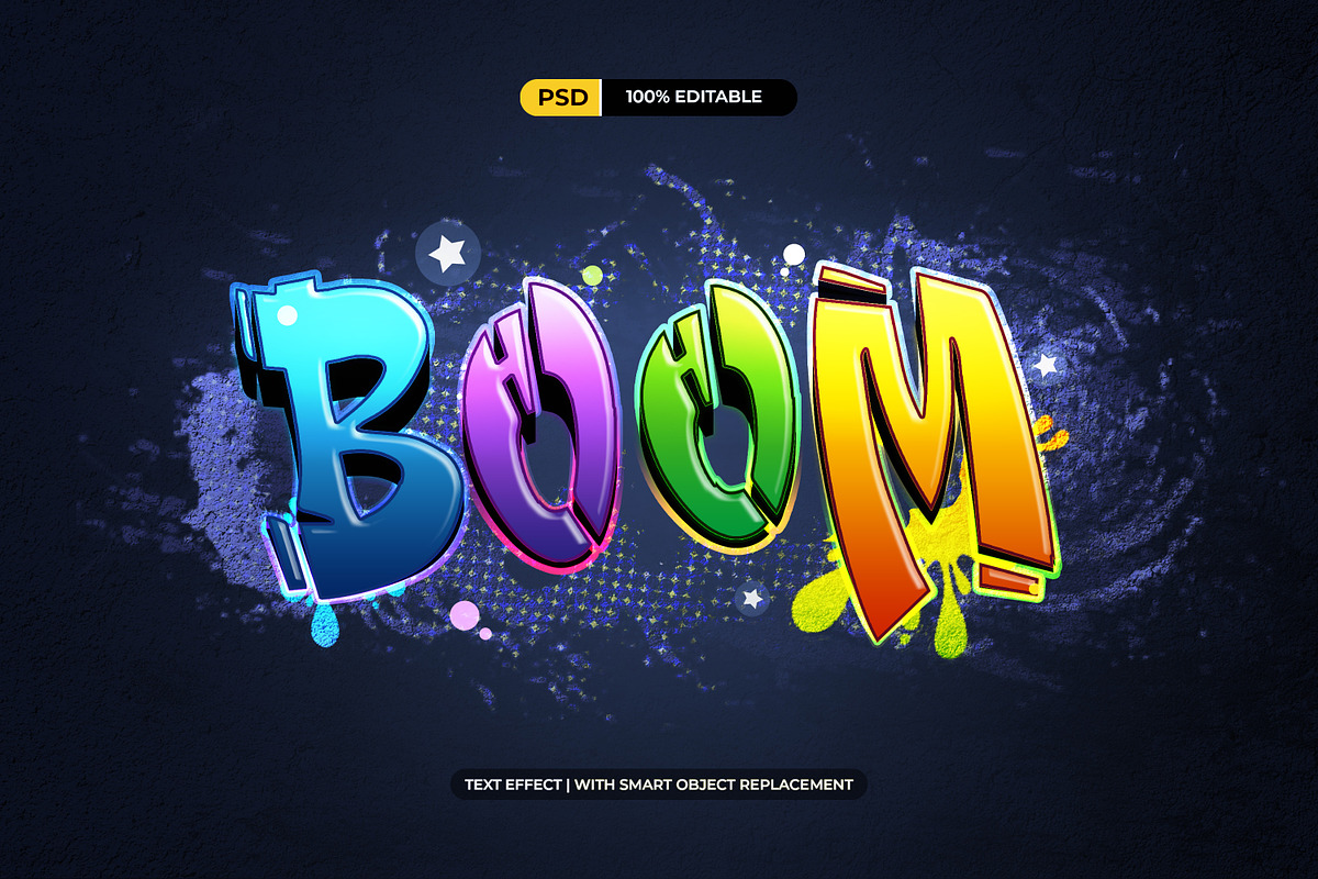 PSD Text Effect Graffiti Colorful, a Layer Style Add-On by Artlogs (Photo 2 of 2)