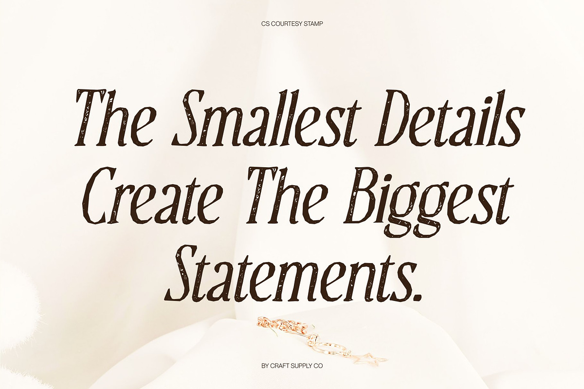CS Courtesy Stamp, a Serif Font by Craft Supply Co. (Photo 2 of 8)