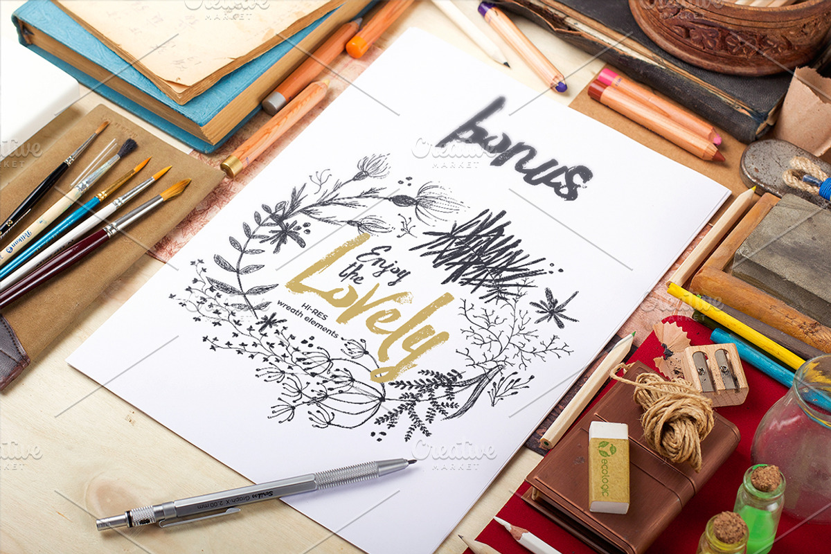 [-50%*] BUNDLE VI Foliage & Crayon, an Invitation Template by The Wedding Shop (Photo 5 of 8)