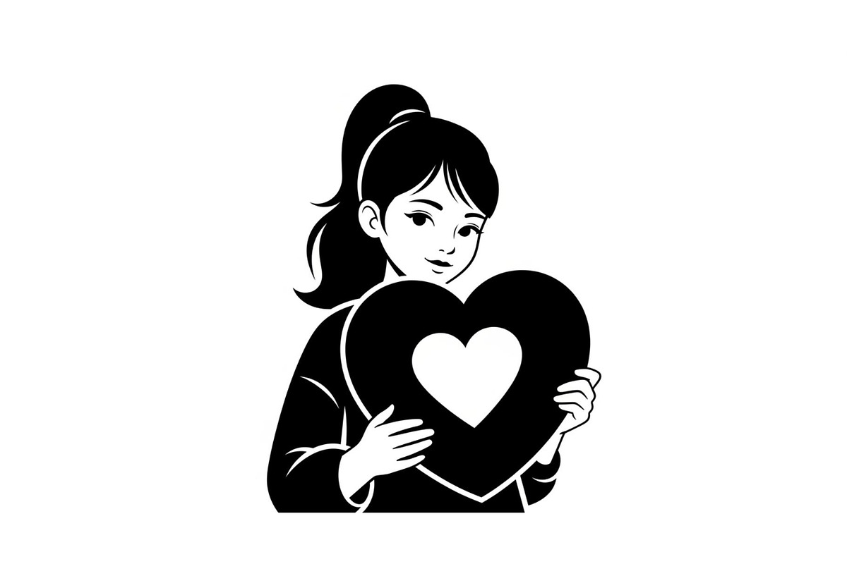 Cute Love Girl Silhouette Bundle, an Illustration by Designs_River (Photo 15 of 53)