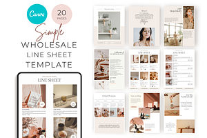 Wholesale Line Sheet Canva Template