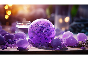 energy purple crystals ai generated, a Background Photo by pikepicture