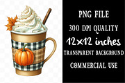 Watercolor Gingham Autumn Clipart, an Illustration by Designking (Thumbnail 4 of 4)