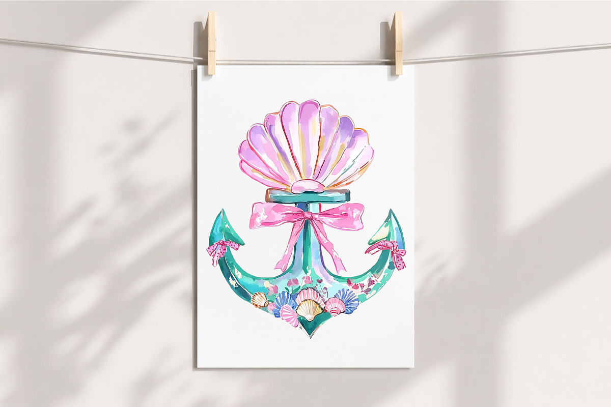 Pink Nautical Clipart, an Illustration by Libby Wishes (Photo 4 of 7)