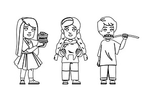 hygiene child oral health vector, a Person Illustration by pikepicture