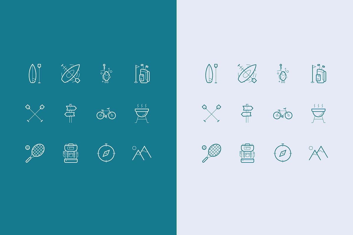 Outdoor Activities Icon Set, an Icon by fet