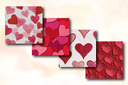 Red & Pink Hearts Texture Digital Pa, a Background Photo by RobertsArt (Thumbnail 2 of 5)