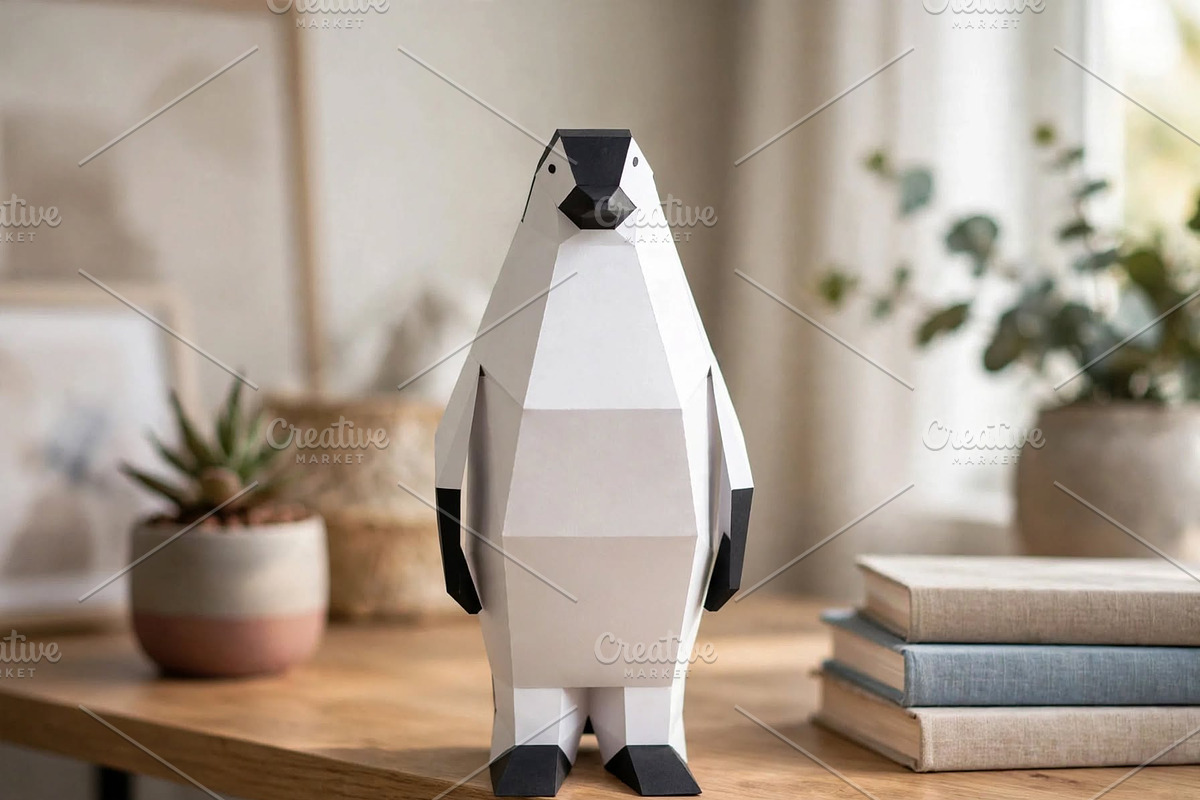 Penguin sculpture - 3d papercraft, a Card Template by PAPER amaze (Photo 4 of 5)