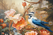 Birds Mythical World, a Background Graphic by Printable Treasure (Thumbnail 4 of 4)